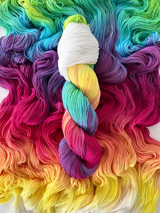 Rainbow Fusion - 4 ply 100% cotton