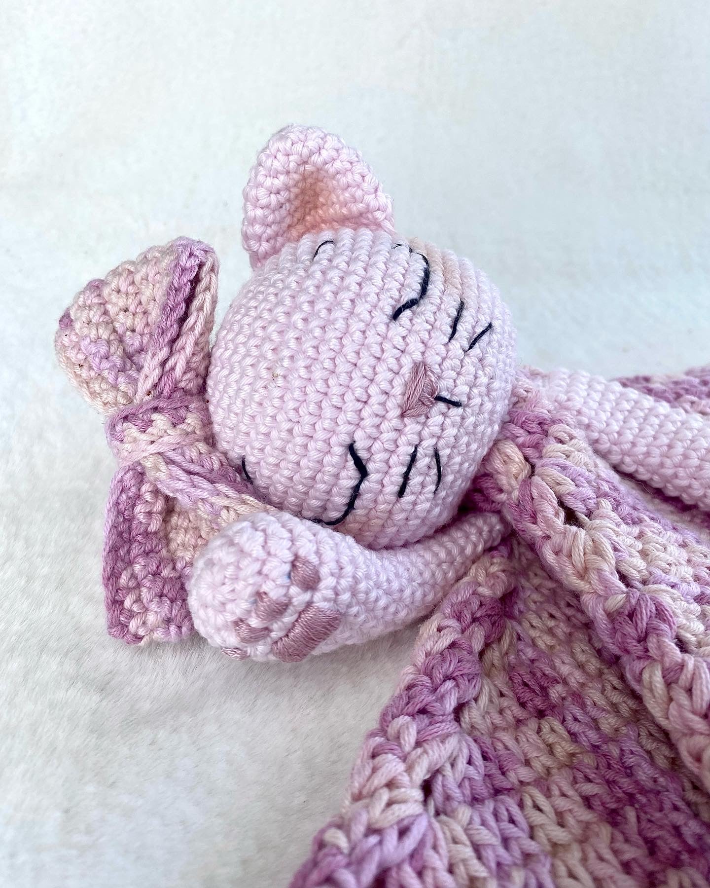 cat crochet lovey